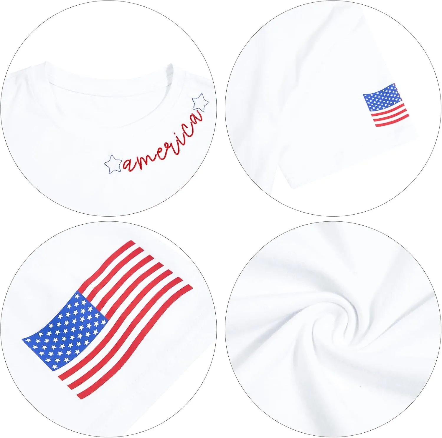 4th of July Shirts Women USA Shirt American Flag Shirt Oversized Patriotic American Pround Tee Independence Short Sleeve Top