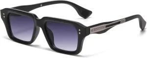 AIEYEZO Rectangle Sunglasses for Men Women Fashion Square Frame Sun Glasses 90??s Retro Designer Shades