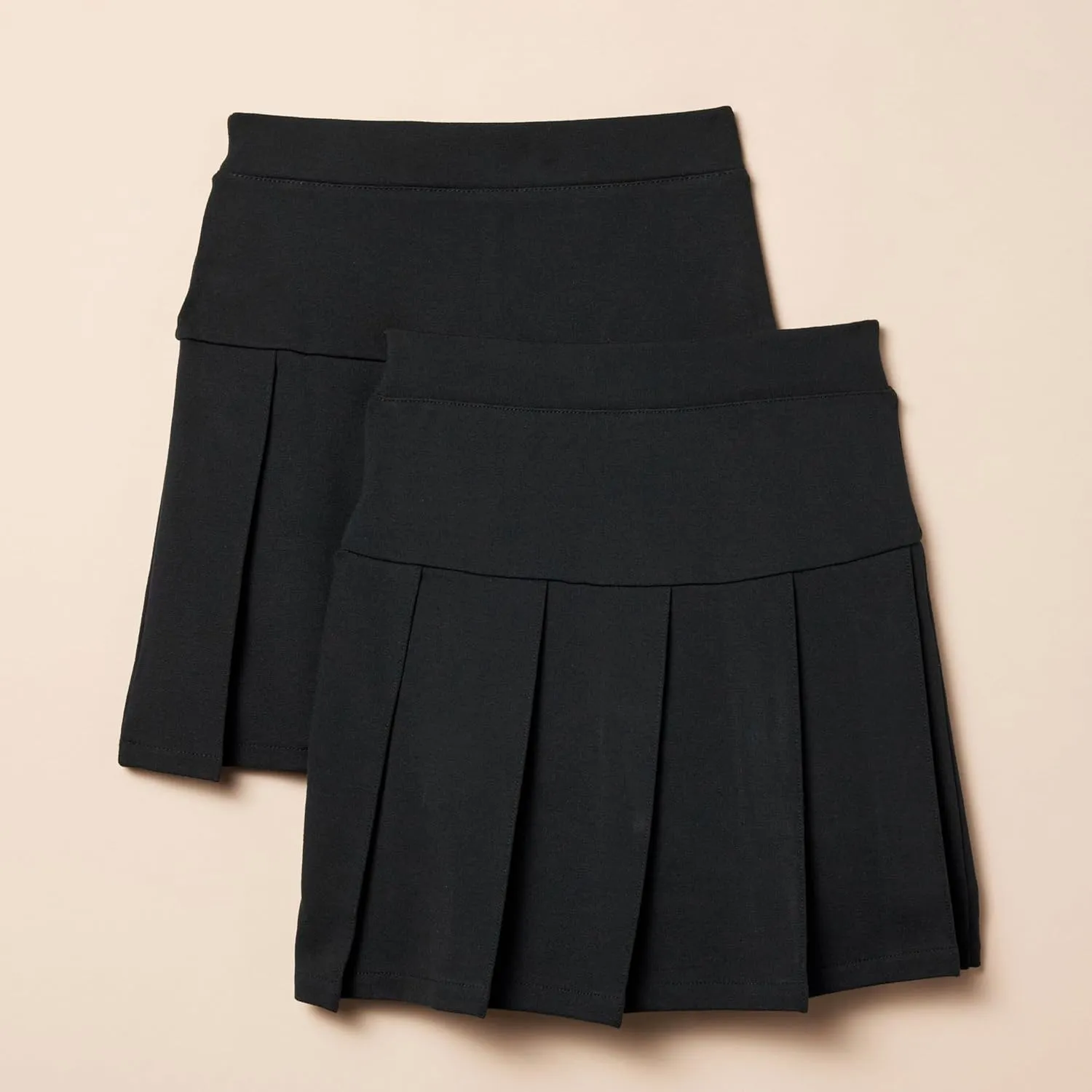 Amazon Essentials Girls' Uniform Pleated Skort Skirt, Pack of 2
