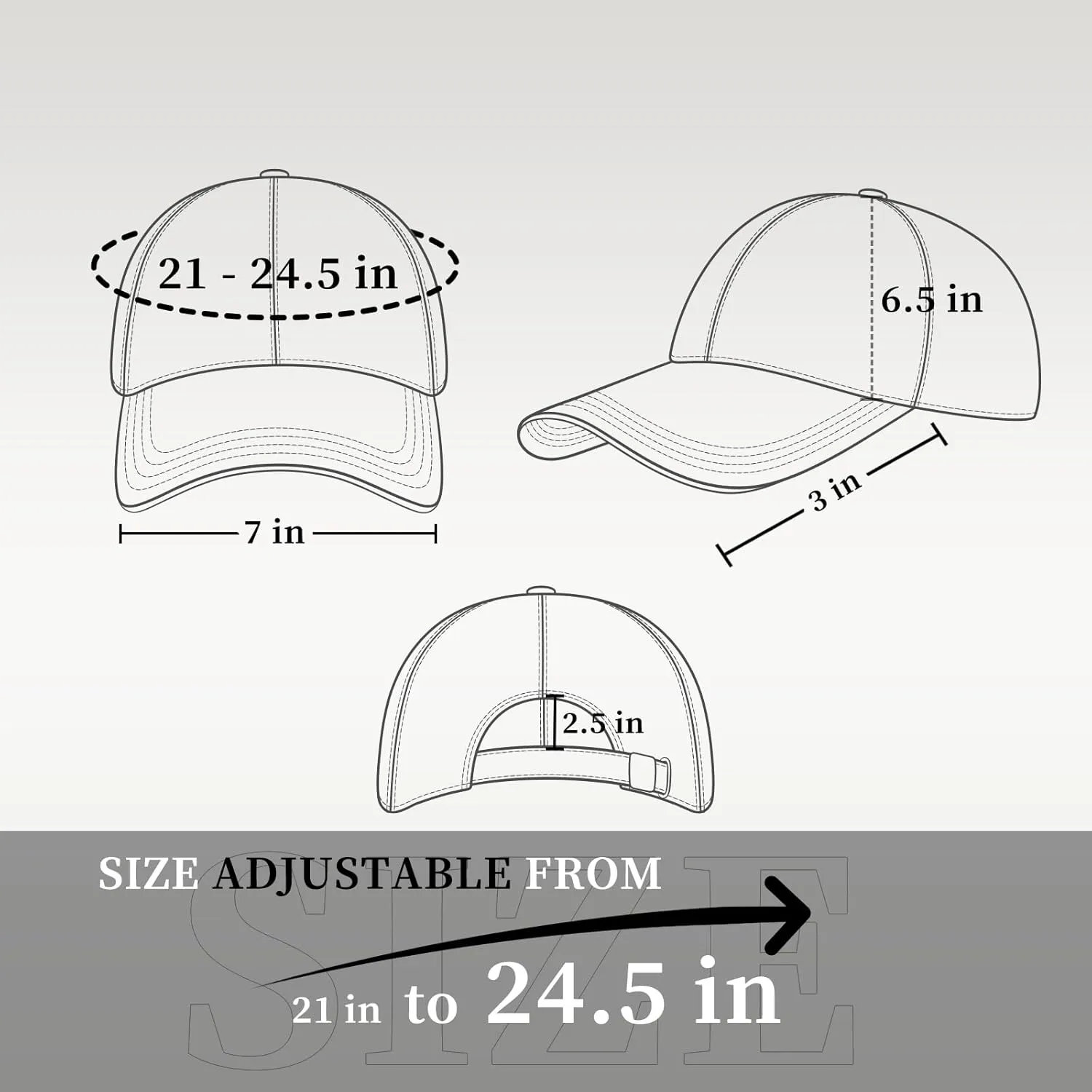 Baseball Cap Hat Men Women Baseball Cap Adjustable Plain Hat One Size All Seasons Running Fishing Outdoor Activities
