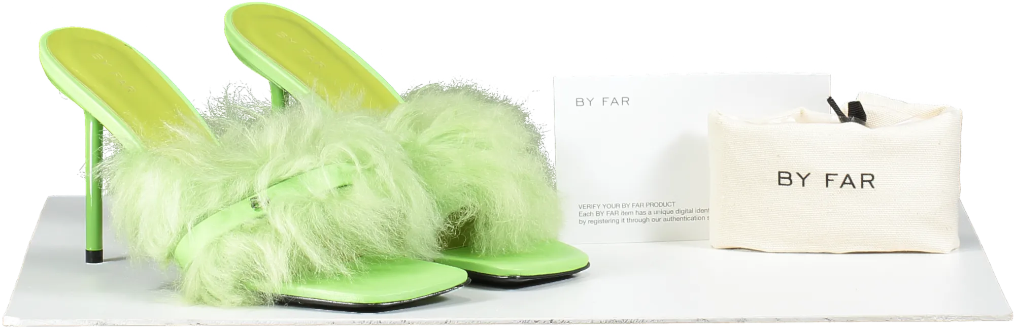 BY FAR Green Kenny Fresh Toscana Mule UK 5 EU 38 👠