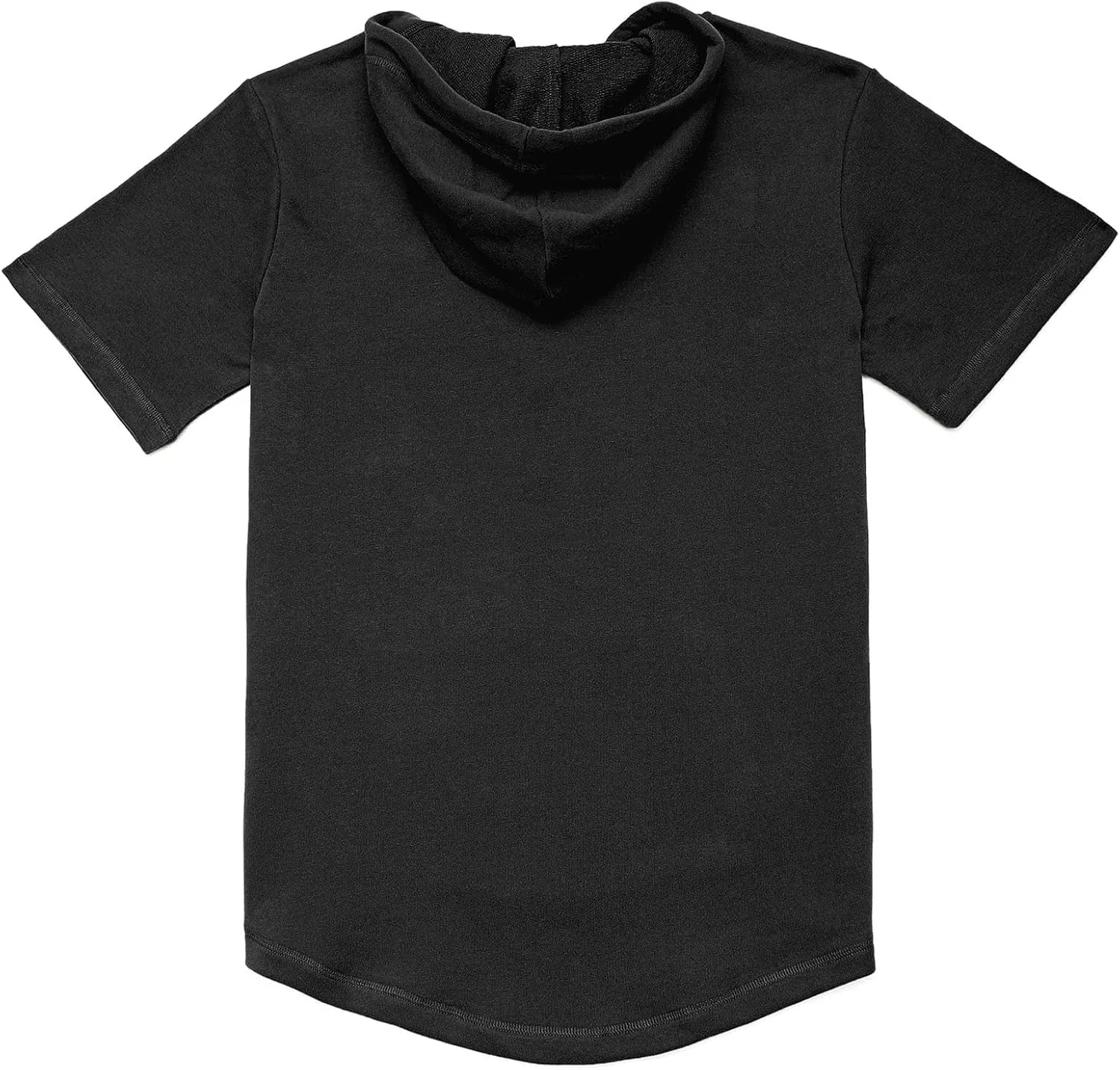 Dubinik?Short Sleeve Hoodie Lightweight Soft Cotton Moisture Wicking Kangaroo Pocket Short Sleeve Hoodie For Men