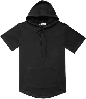 Dubinik?Short Sleeve Hoodie Lightweight Soft Cotton Moisture Wicking Kangaroo Pocket Short Sleeve Hoodie For Men
