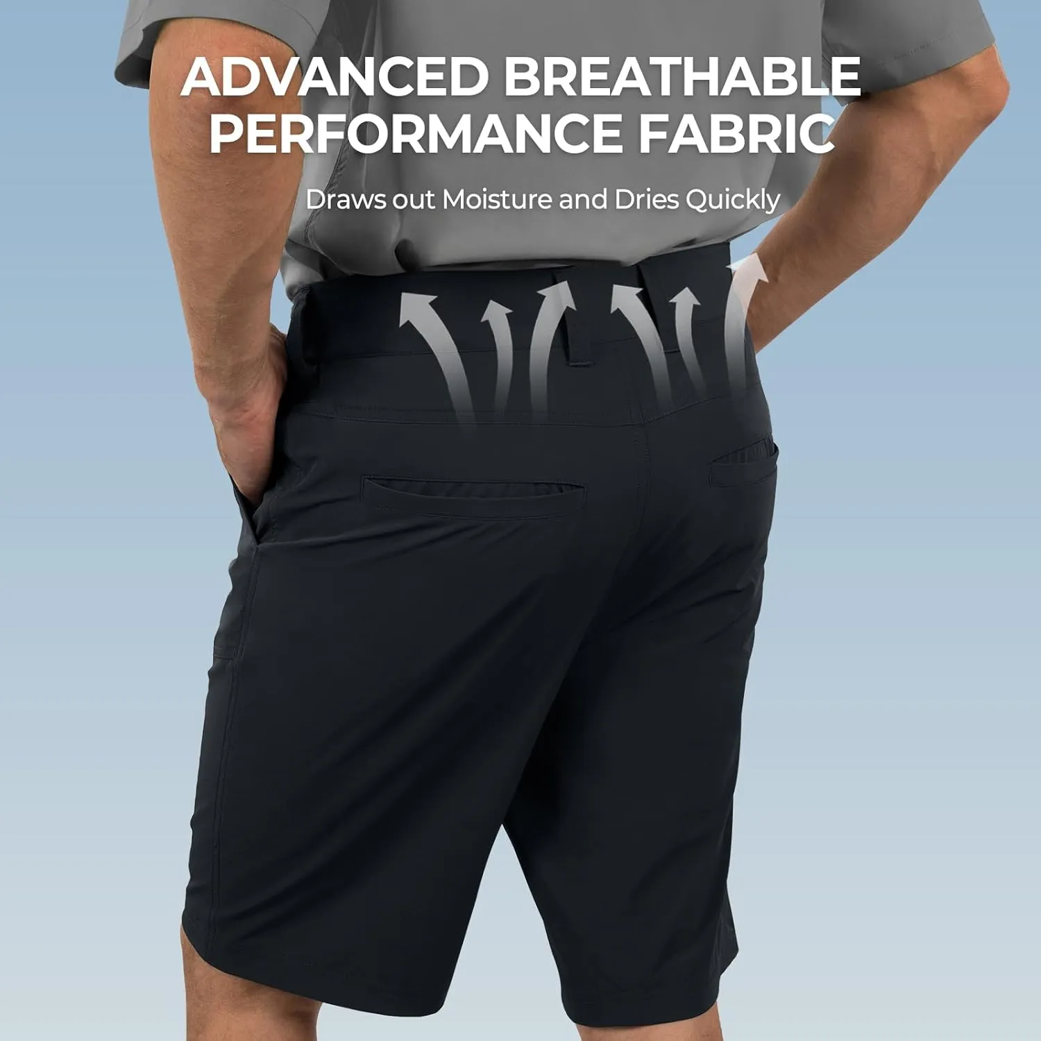 KastKing Cool Caster Men's Fishing Shorts, UPF 50  Hiking Shorts, 10.5?? and 7.5?? Available, Water Repellent, 4-Way Stretch