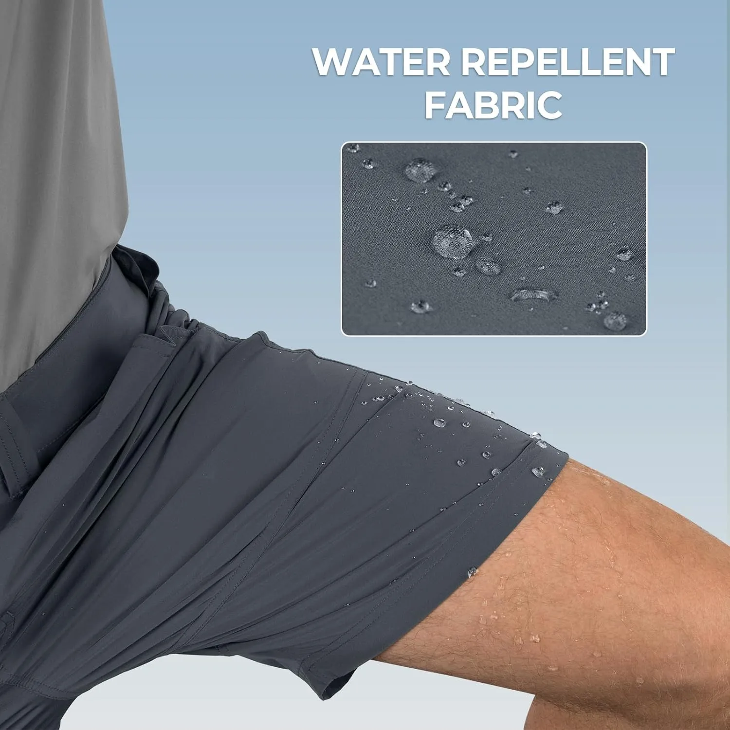 KastKing Cool Caster Men's Fishing Shorts, UPF 50  Hiking Shorts, 10.5?? and 7.5?? Available, Water Repellent, 4-Way Stretch