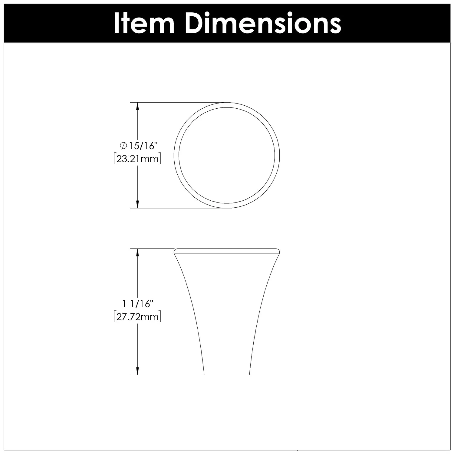Knob 15/16 Inch Diameter - Maven Collection
