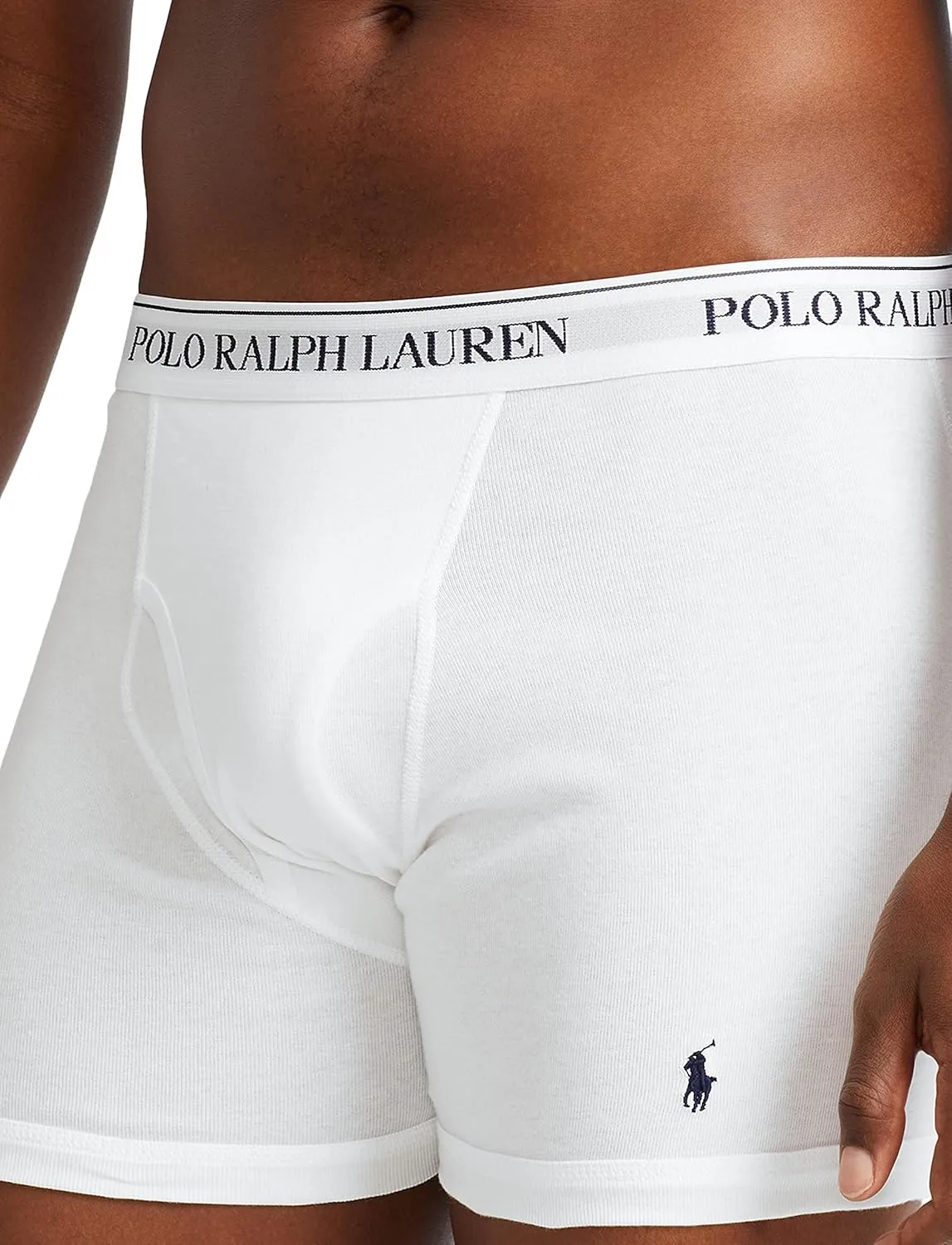 POLO RALPH LAUREN Men's Classic Fit Cotton Boxer Briefs, Trunks & Long Leg Boxer Briefs, 3 Pack