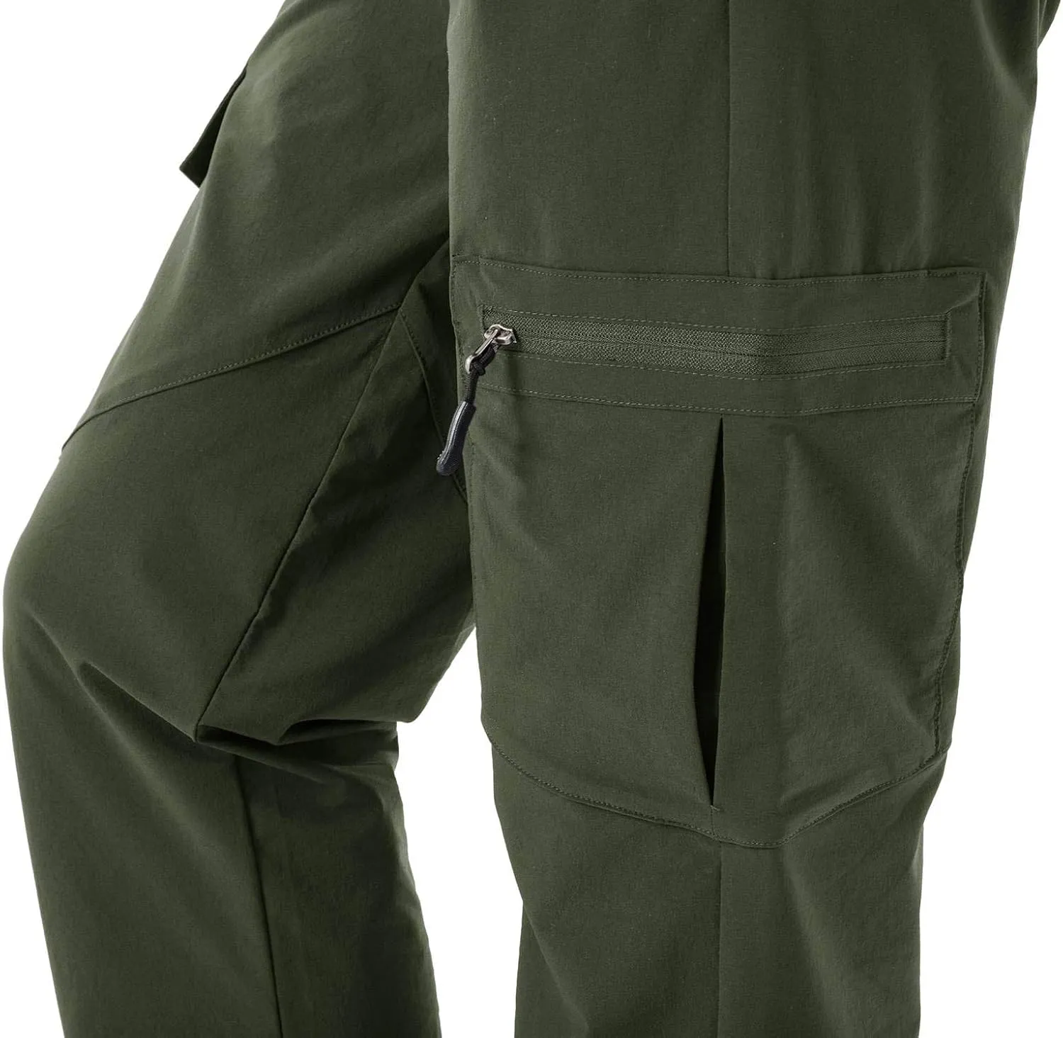 Rdruko Women's Hiking Cargo Pants Water-Resistant Quick Dry UPF 50  Travel Camping Work Pants Zipper Pockets