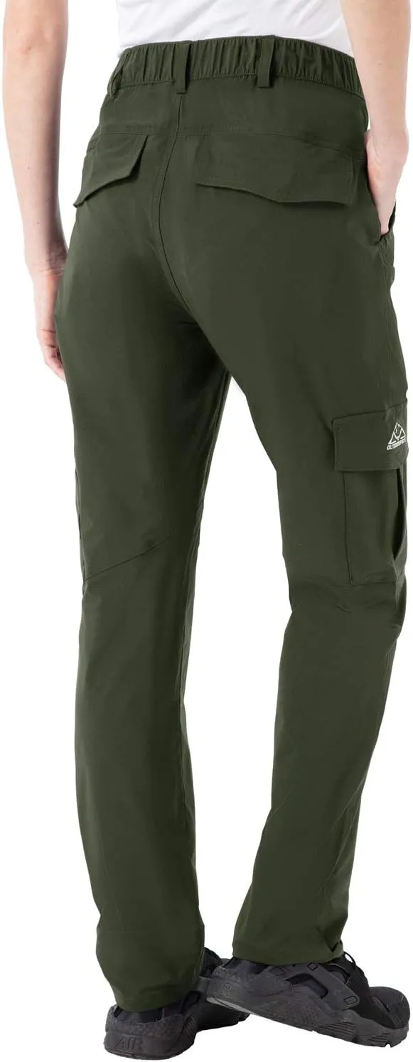 Rdruko Women's Hiking Cargo Pants Water-Resistant Quick Dry UPF 50  Travel Camping Work Pants Zipper Pockets