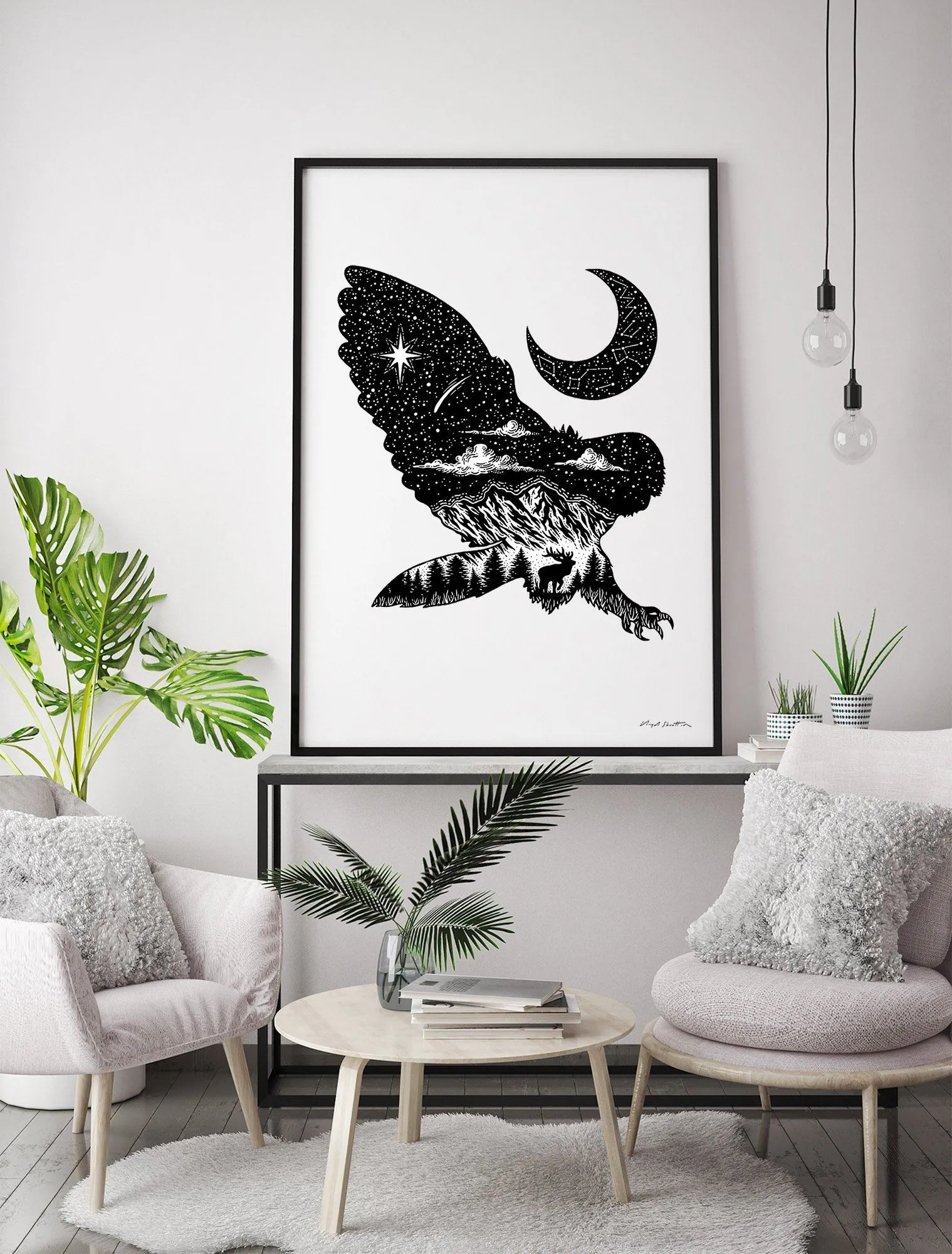 The Owl & The Moon Fine Art Print