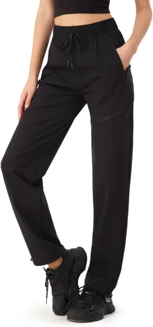 Zylioo 32"/34" Inseam Women's Tall Hiking Pants, Lightweight Quick Dry Cargo Pants with Zipper Pockets for Outdoor Activities